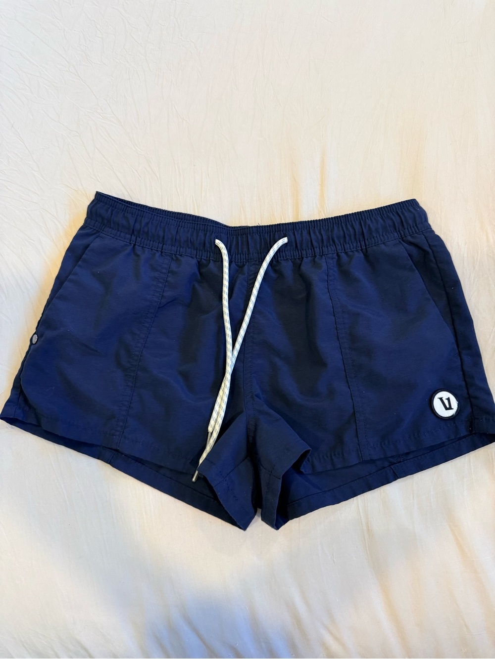 Vuori Navy Athletic Drawstring Shorts